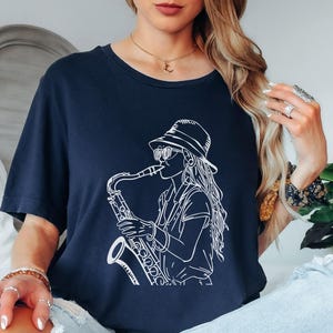 Saxophone Player T-Shirt: Jazz Music, Artistic Design