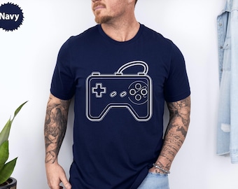 Retro Game Controller T-Shirt, Old School Gaming Tee, Vintage Gamer Style, Geeky Design, Gift for Gamers, Console T-Shirt