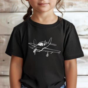 Airplane Outline T-Shirt: Aviation Gift for Pilots