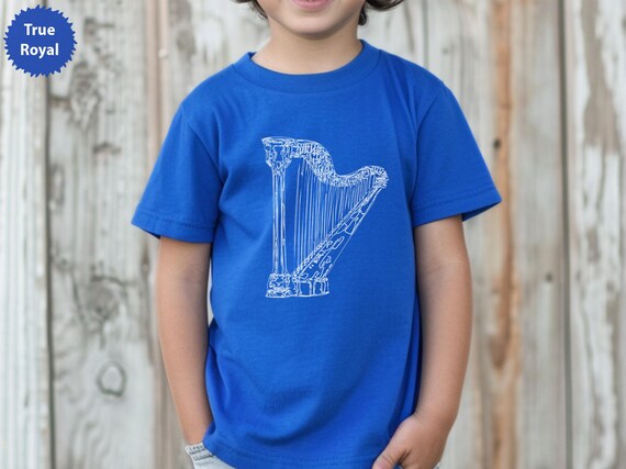 Harp T-shirt, Minimalist Art, Music Lover Gift, Instrument Tee