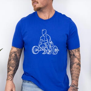 Deadlift T-Shirt, Weightlifting Shirt, Bodybuilding Tee, Gym Workout, Fitness Apparel, Powerlifting Gift, Minimalist Design