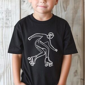 Roller Skating T-Shirt for Kids, Youth Graphic Tee, Skater Design Shirt for Children, Fun Sportswear, Casual Apparel, Gift for Kids