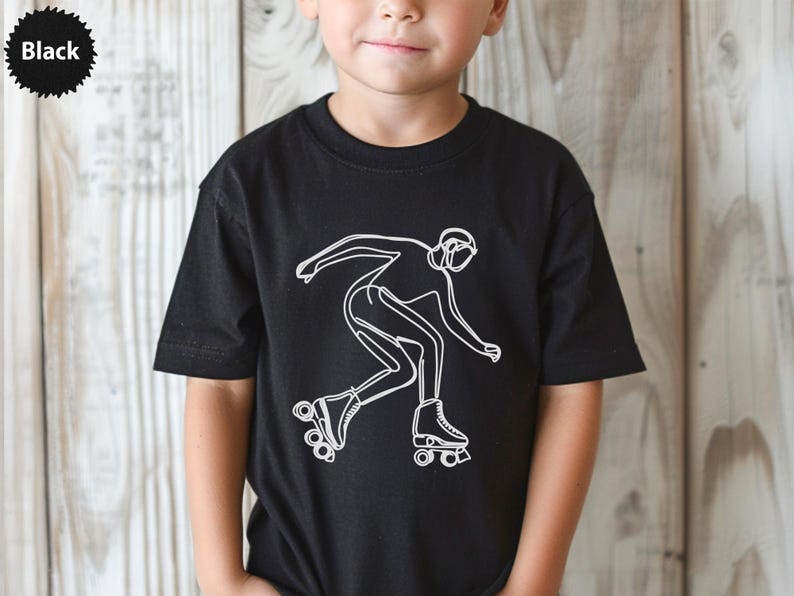 Roller Skating T-Shirt for Kids, Youth Graphic Tee, Skater Design Shirt for Children, Fun Sportswear, Casual Apparel, Gift for Kids