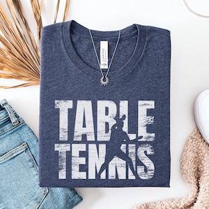Grunge Table Tennis T-Shirt: Ping Pong Player Graphic Tee