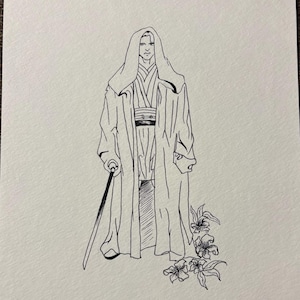 Anakin Skywalker Line Art Print