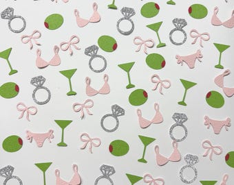 Bikinis & Martinis, Personalized Bachelorette Confetti