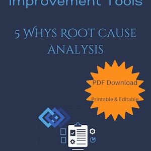 5 Whys Root Cause Analysis Tool – Fishbone & RCA Summary PDF | Manufacturing Quality Template