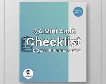 QA Audit Checklist Quality Control Template Manufacturing Inspection Guide PDF Quality Assurance Engineer Reference