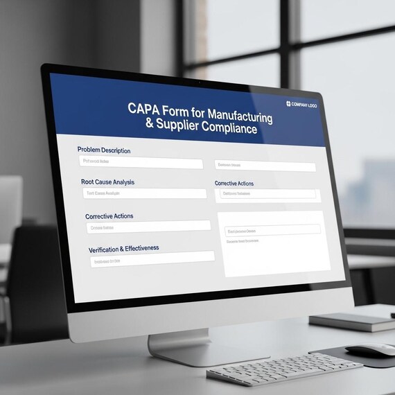 CAPA Form Template: Corrective Action Plan, Quality Assurance (PDF Printable)