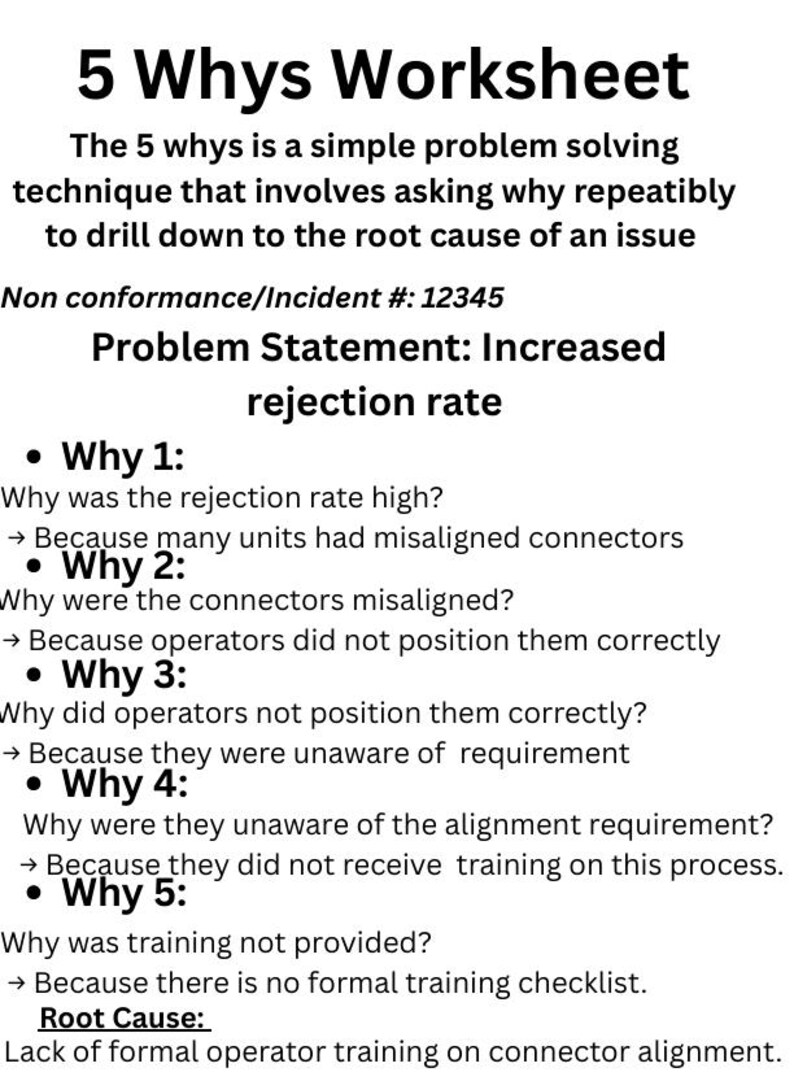 Root Cause Analysis Template: 5 Whys, Fishbone Diagram (PDF Download ...