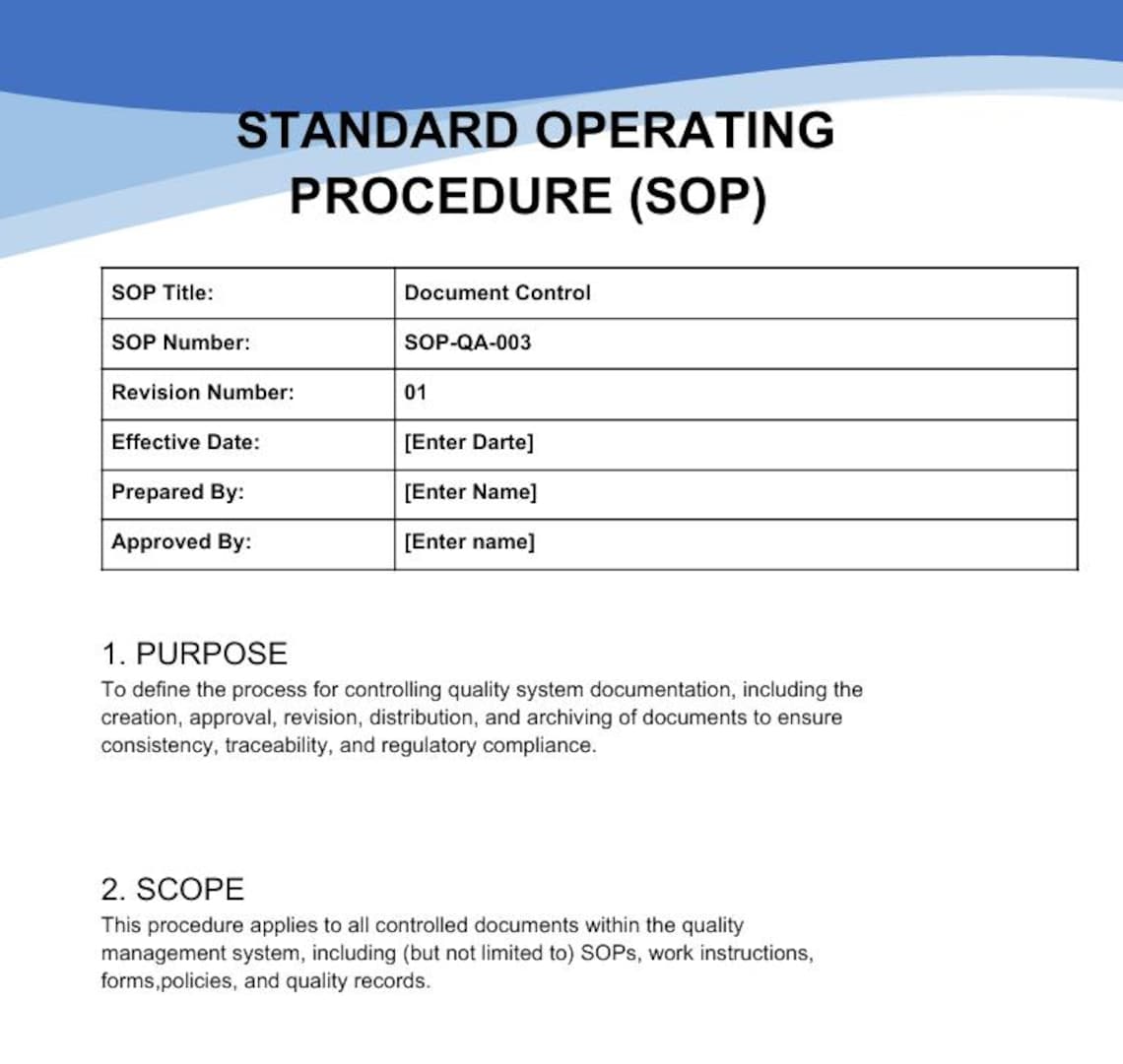 ISO 13485 QMS SOP Templates Editable Medical Device Procedures (pdf