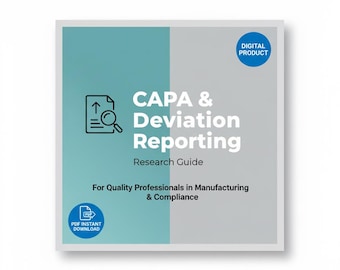 CAPA & Deviation Workbook | Quality Management Templates | ISo fDA GMP Compliance | Manufacturing Quality Guide PDF