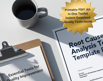 5 Whys Root Cause Analysis Tool – Fishbone & RCA Summary PDF | Manufacturing Quality Template