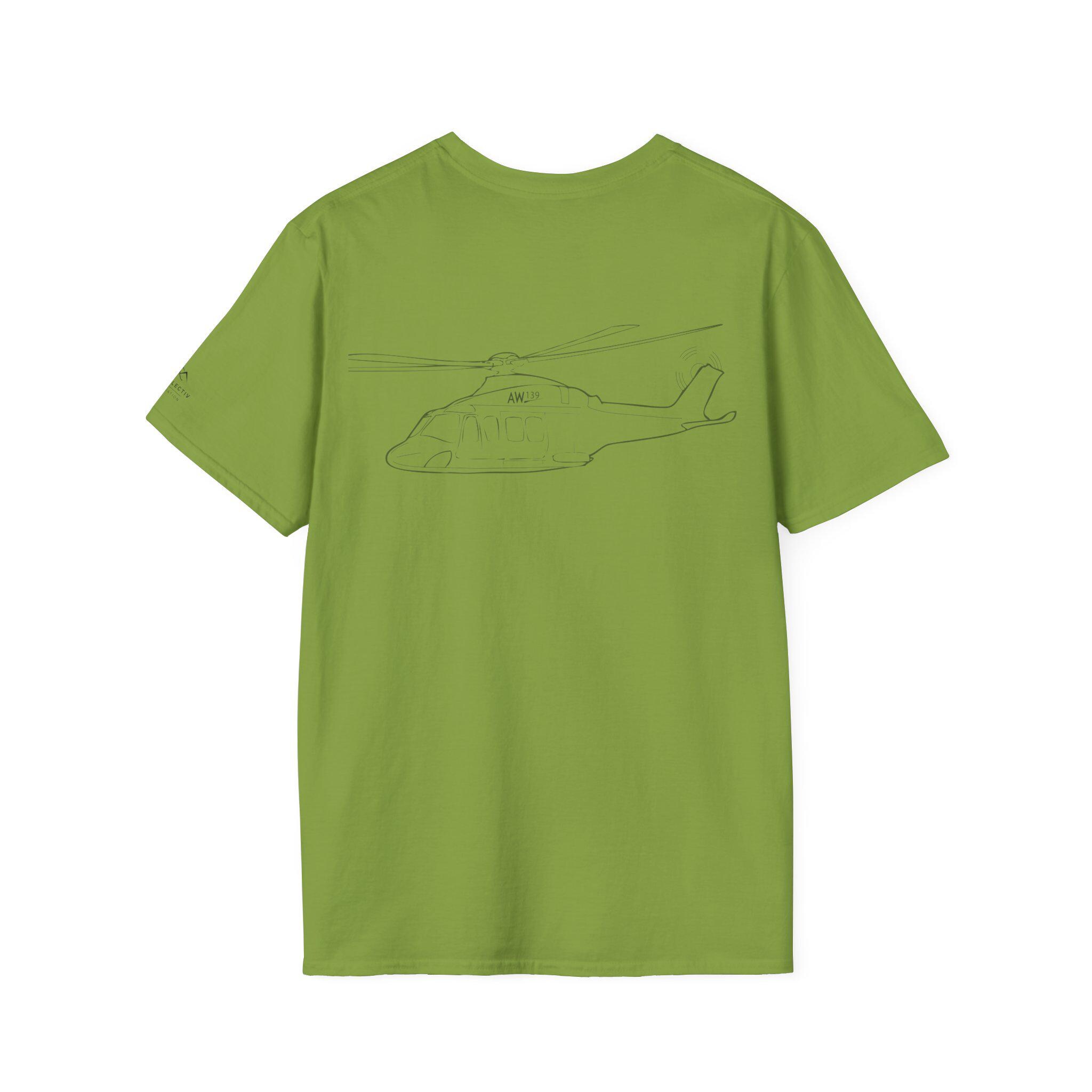 Leonardo AW139 Helicopter Outline Unisex Softstyle T-shirts