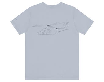 Leonardo AW109 Helicopter Outline Unisex Softstyle T-shirts