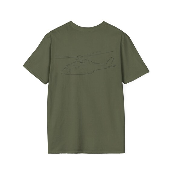 Leonardo AW139 Helicopter Outline Unisex Softstyle T-shirts