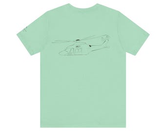 Leonardo AW109 Helicopter Outline Unisex Softstyle T-shirts