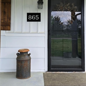 Personalized House Numbers Metal Sign – Modern Plain House Sign Available In Different Size