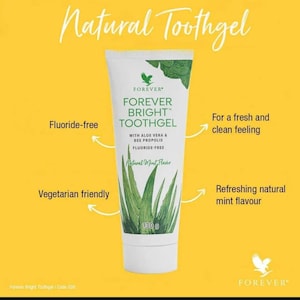Forever Bright Toothgel, Fluoridfreie Zahnpasta, Natürliche Inhaltsstoffe mit Aloe Vera