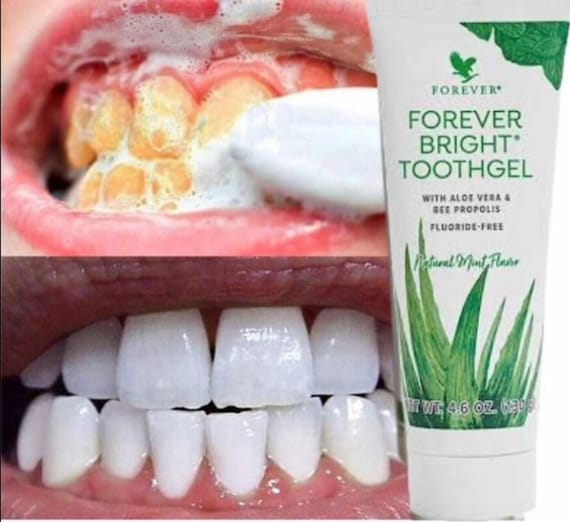 Forever Living Bright Tooth Gel Forever Bright Toothgel Fluoride-Free With Aloe  Vera | 130g Tube (Pack Of 4) | Gentle Mint Flavor