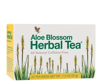 Té de hierbas de flor de aloe, vegano, sin gluten y sin cafeína.