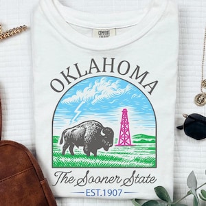 Oklahoma Bison T-Shirt: Comfort Colors Sooner State Tee