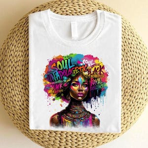 Afrocentric Black Women Art T-Shirt: Melanin Pride Graphic Tee