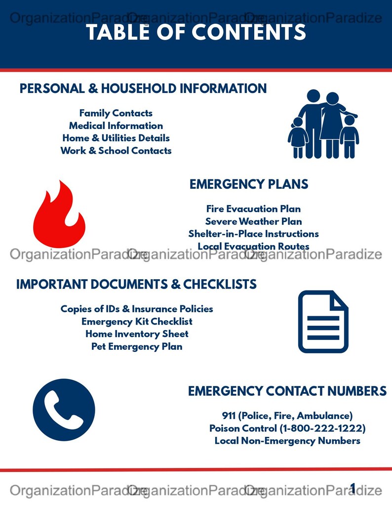 Family Emergency Binder: Canada | Printable Disaster Preparedness ...