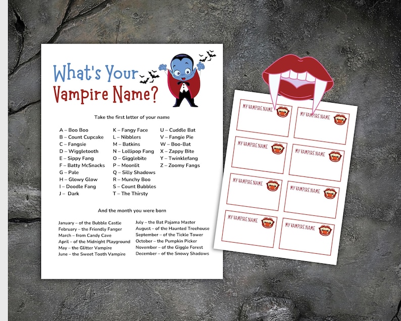 Vampire Name Game Halloween Party Printable Activity PDF Download Etsy vampire-name-game-halloween-party-printable-activity-pdf-download-etsy