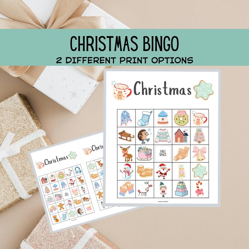 Christmas Bingo Game, Holiday Printable Bingo, Family Party Game ...