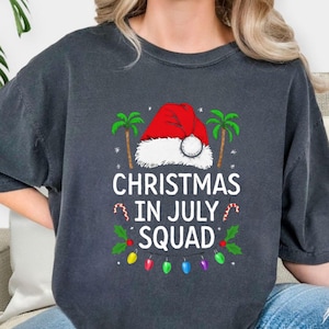 Christmas In July Shirt, Santa Summer Shirt, Christmas In Summer Shirt, Xmas In July Gift, Tropical Christmas Family Gift Shirt, Xmas Summer