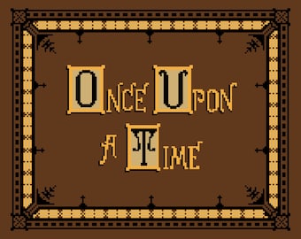 Once Upon a Time Book Cross Stitch Pattern PDF Download Only