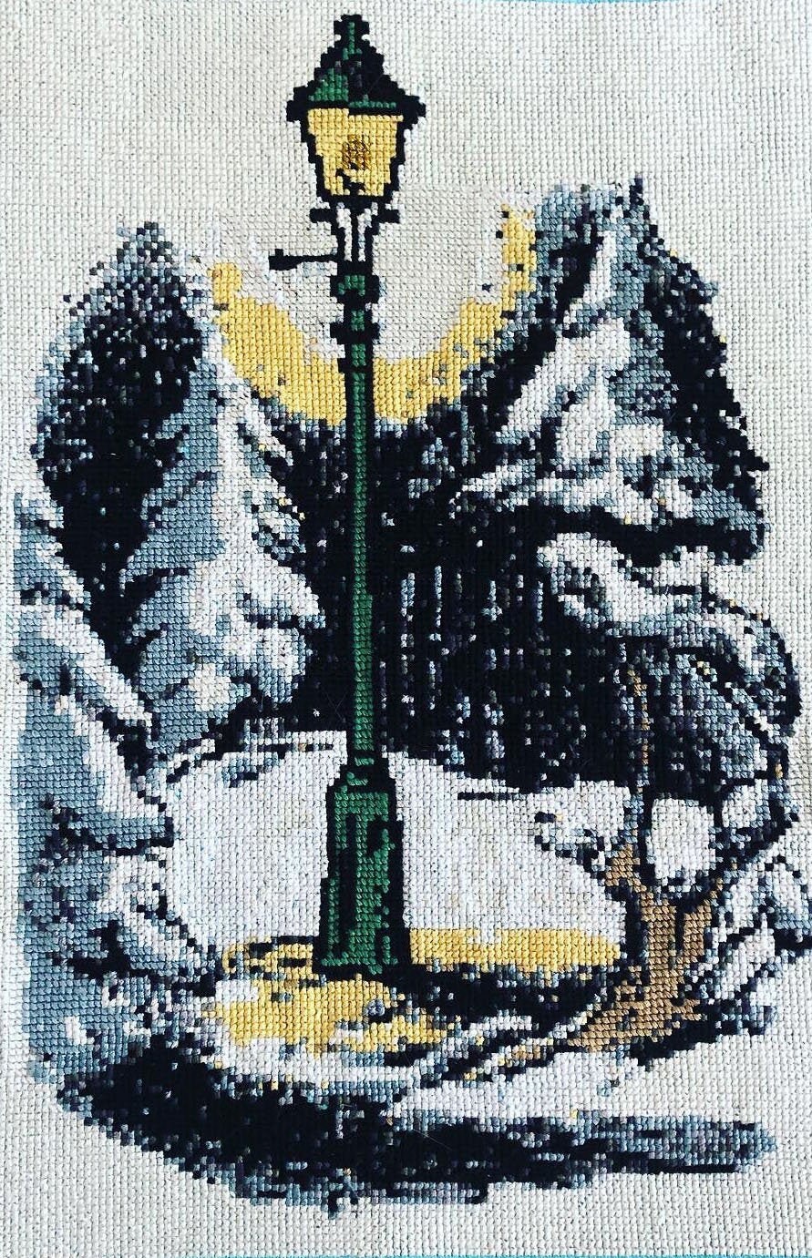 ナルニアのランプポストクロスステッチパターン PDF ダウンロードのみ