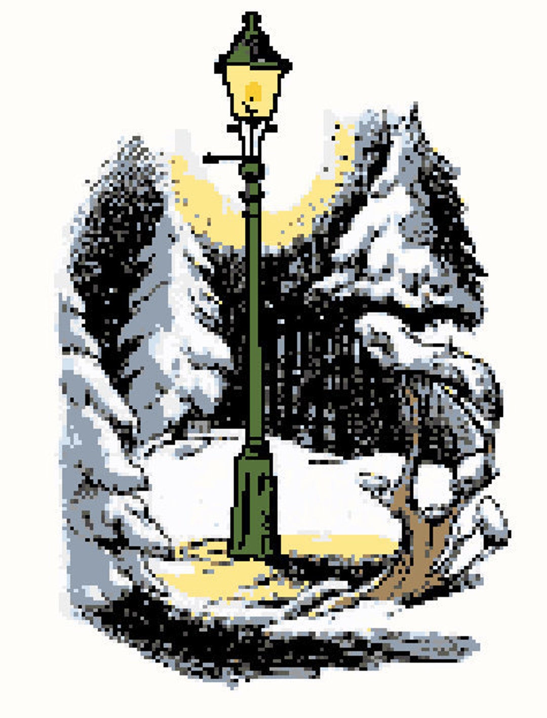 ナルニアのランプポストクロスステッチパターン PDF ダウンロードのみ