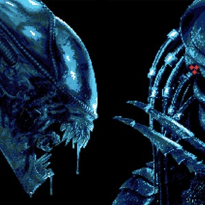 Alien AND Predator TWO Cross Stitch Pattern PDF Download Only