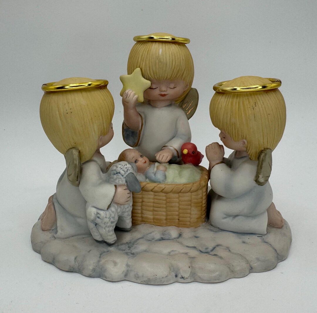 Vintage Hallmark Trio Of Angels With Baby Jesus Etsy Vintage Hallmark Trio Of Angels With Baby Jesus Etsy