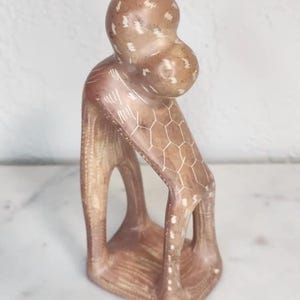 Hand Carved Soapstone Embrace Sculpture