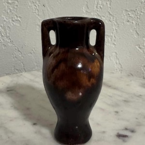 Brown Drip Glaze Bud Vase