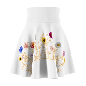 Floral Print Skater Skirt - Cute Summer Fashion, Women&#39;s Casual Skirt, Boho Chic Style, Beachwear, Spring Outfit, girls skirt,