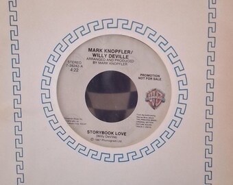 Princess Bride Storybook Love Mark Knopfler + Willy DeVille 1987 45 RPM 7 " Vinyl Record Promo