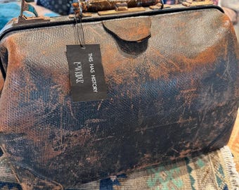 Torba lekarska ze skóry vintage