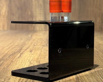 Handmade Acrylic U Test Tube Holder: 8 Slot Rack for 16x100mm Glass Tubes