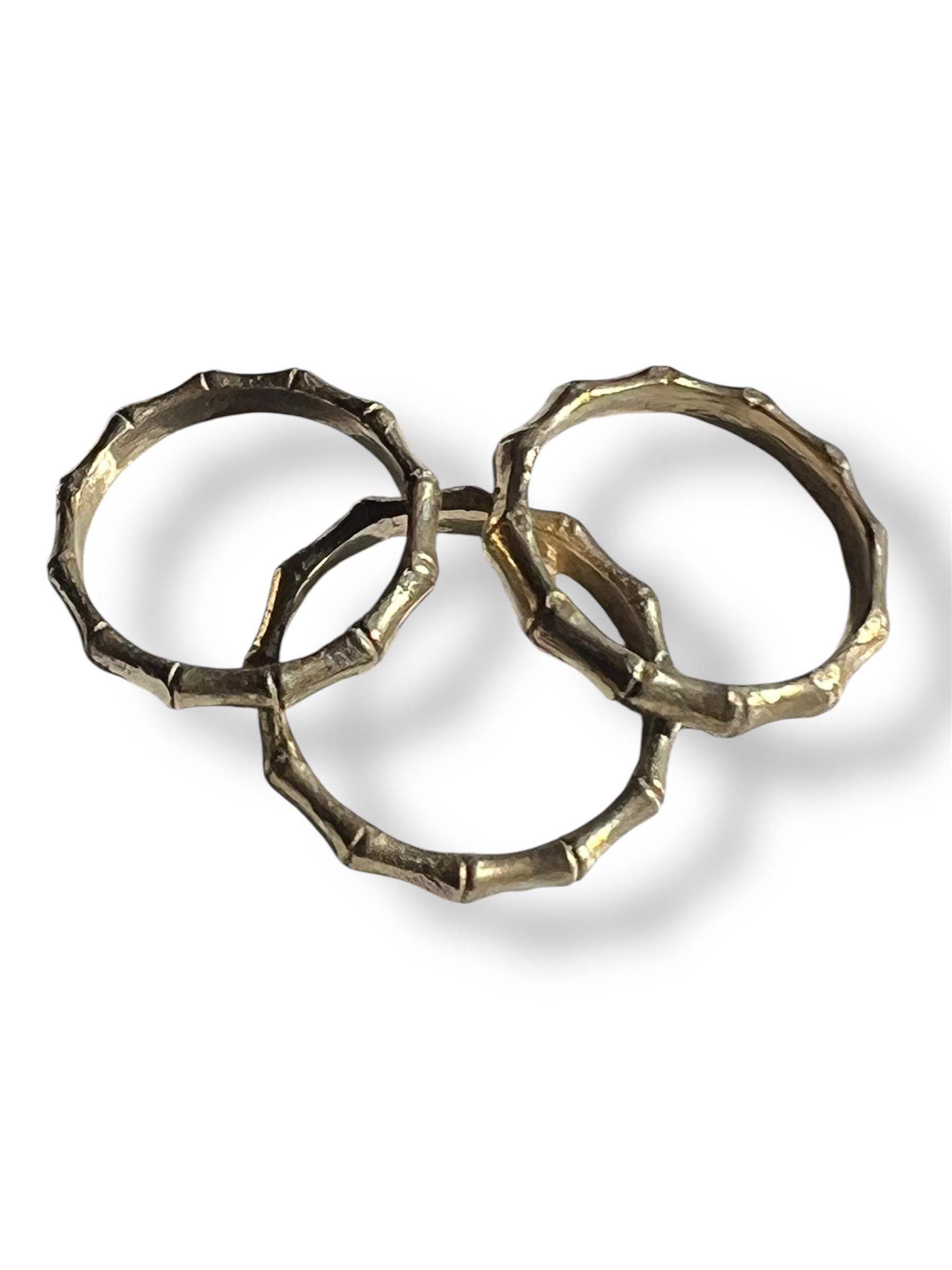 Stacker Bamboo Rings Whispers of the Bamboo Forest in Sterling Silver ...
