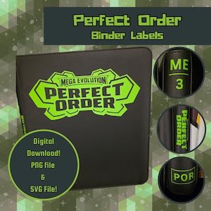 Etiquetas para carpetas Perfect Order / Archivos PNG y SVG / Descarga digital