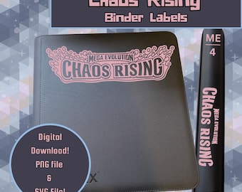 Chaos Rising Binder Labels | PNG and SVG files | Digital Download