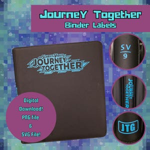Journey Togetherバインダーラベル｜PNGおよびSVGファイル｜デジタルダウンロード