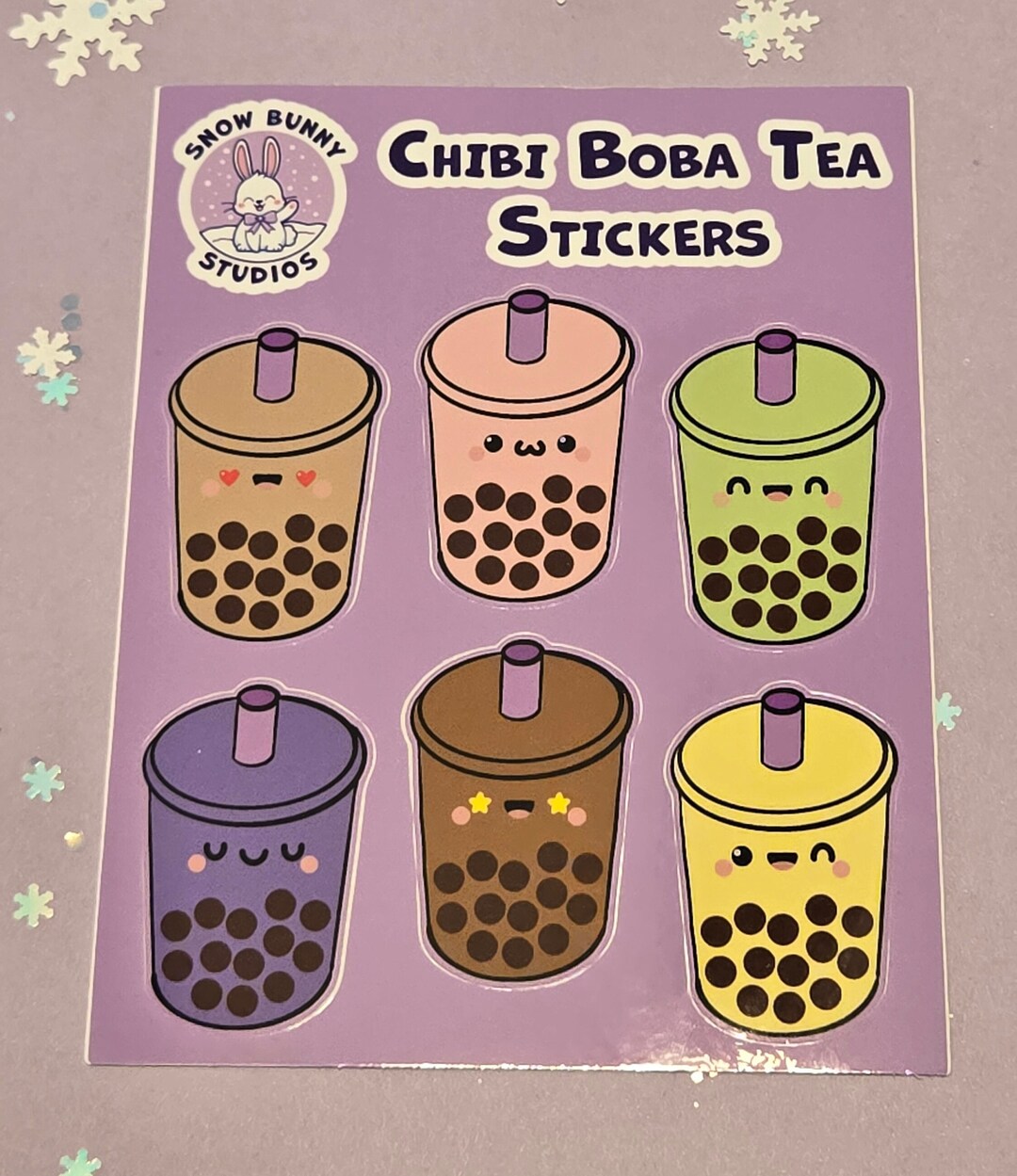 Chibi Boba Tea Sticker Sheet - Etsy