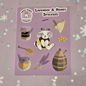 Lavendel & Honig Sticker Bogen
