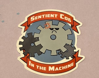 Sentient Cog Sticker