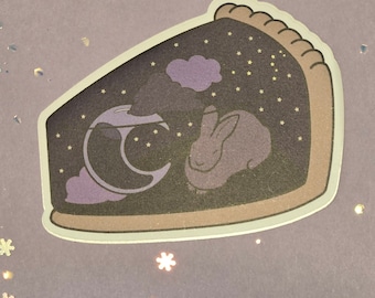 Dreamy Bunny Pie Slice Sticker